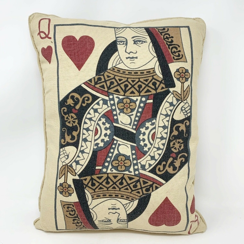 Queen of Hearts Throw Pillow
